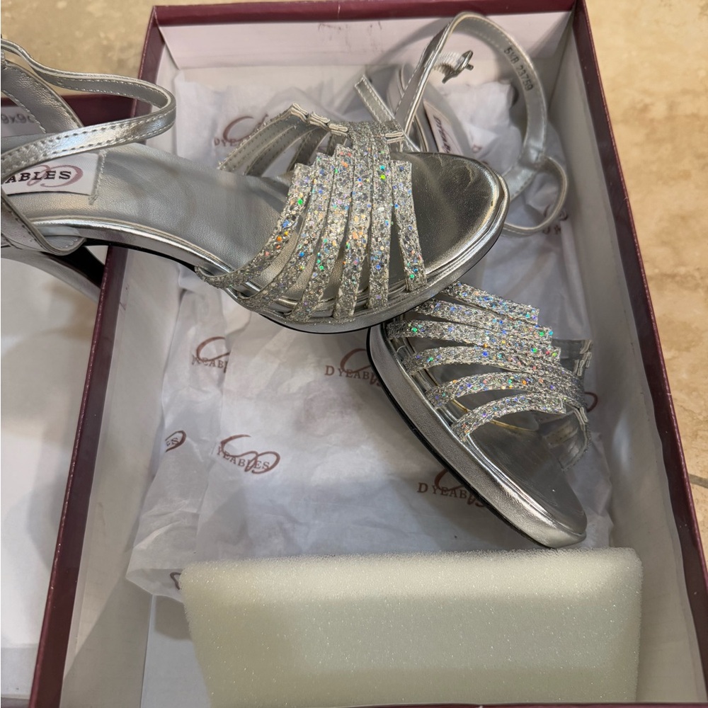 Touch Ups Silver Glitter Heels